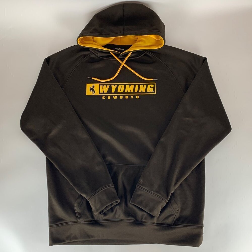 Wyoming Cowboys NCAA Brown Colosseum Pullover Hoodie Mens Large